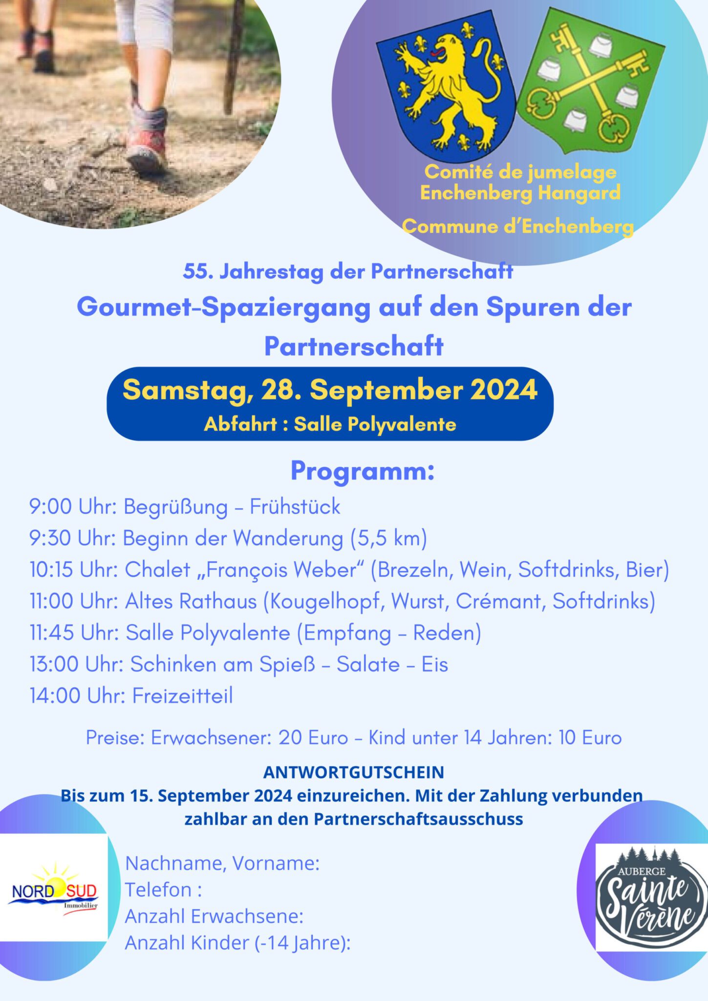 55 Jahre Partnerschaft Enchenberg- Hangard wurde in Enchenberg groß gefeiert