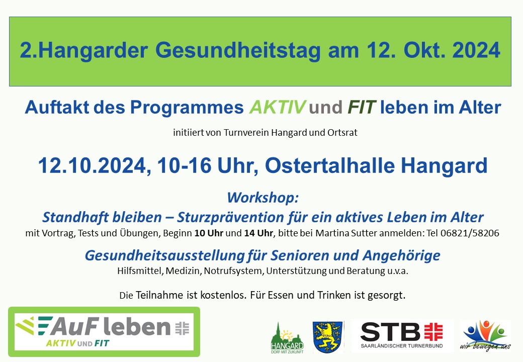 Flyer-Auftakt-A4 Gemeinsames Ziel: Hangard lebt gesund!