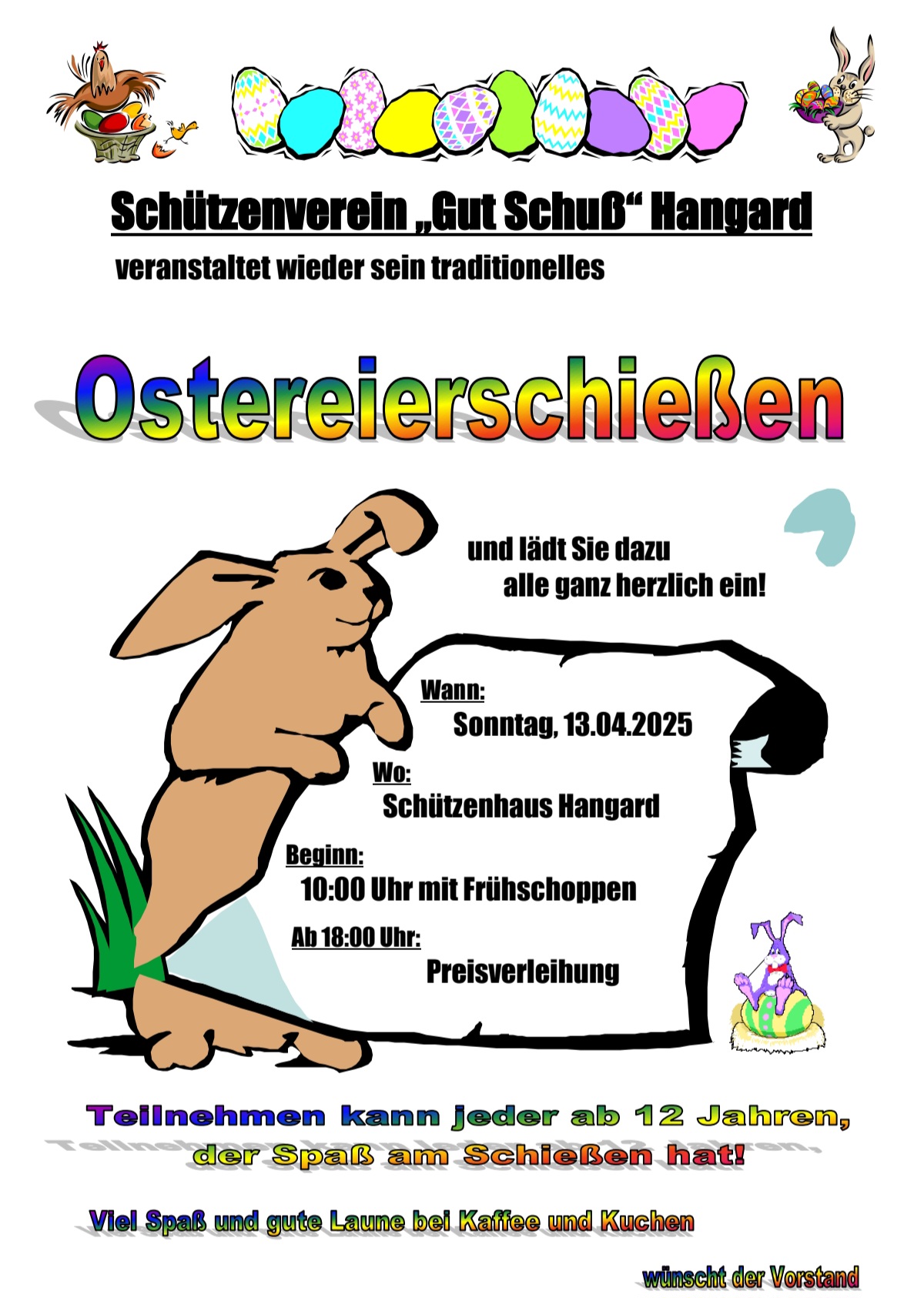 Plakat Ostereierschießen 2025