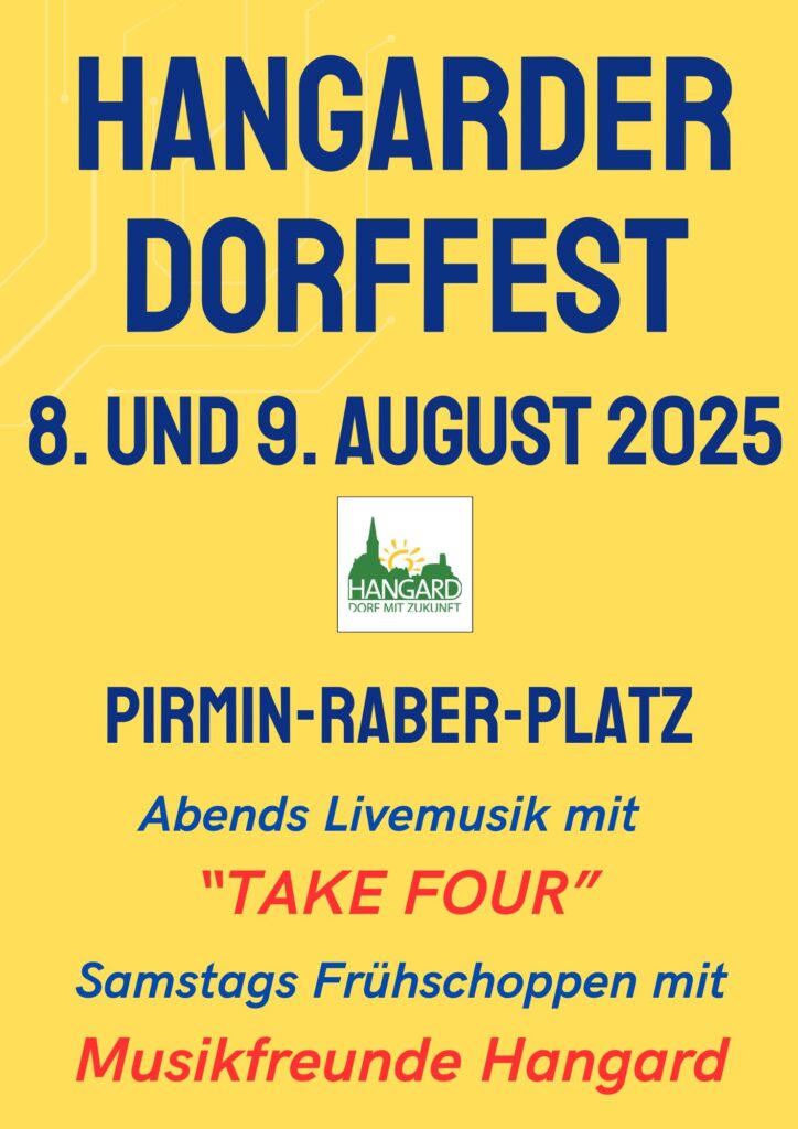 Hangarder Dorffest am 8. und 9. August - Jetzt mit neuem Konzept