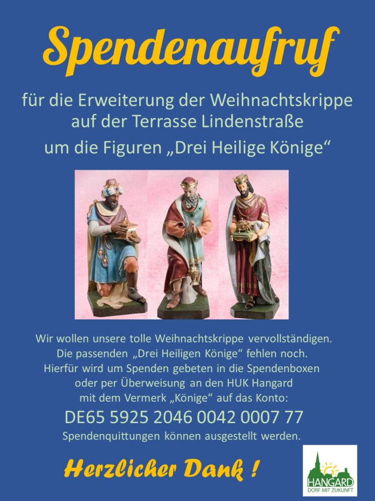 Spendenaufruf zur Erweiterung der Weihnachtskrippe um 