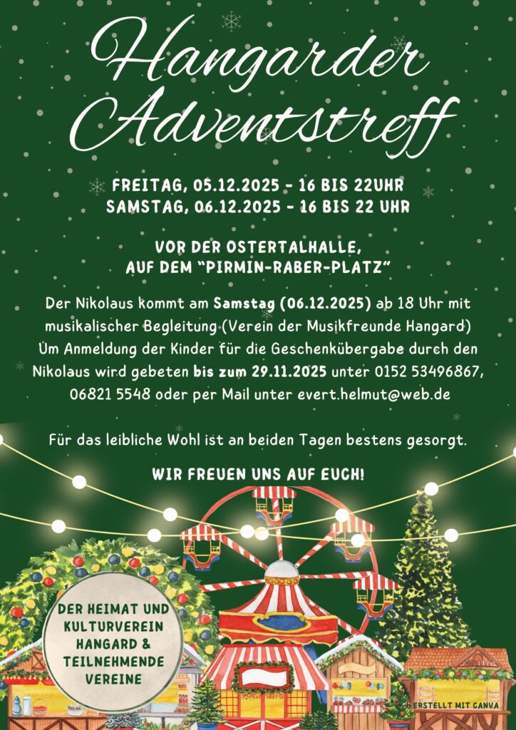 Stimmungsvoller Adventstreff am 5. und 6. Dezember auf dem Pirmin-Raber-Platz