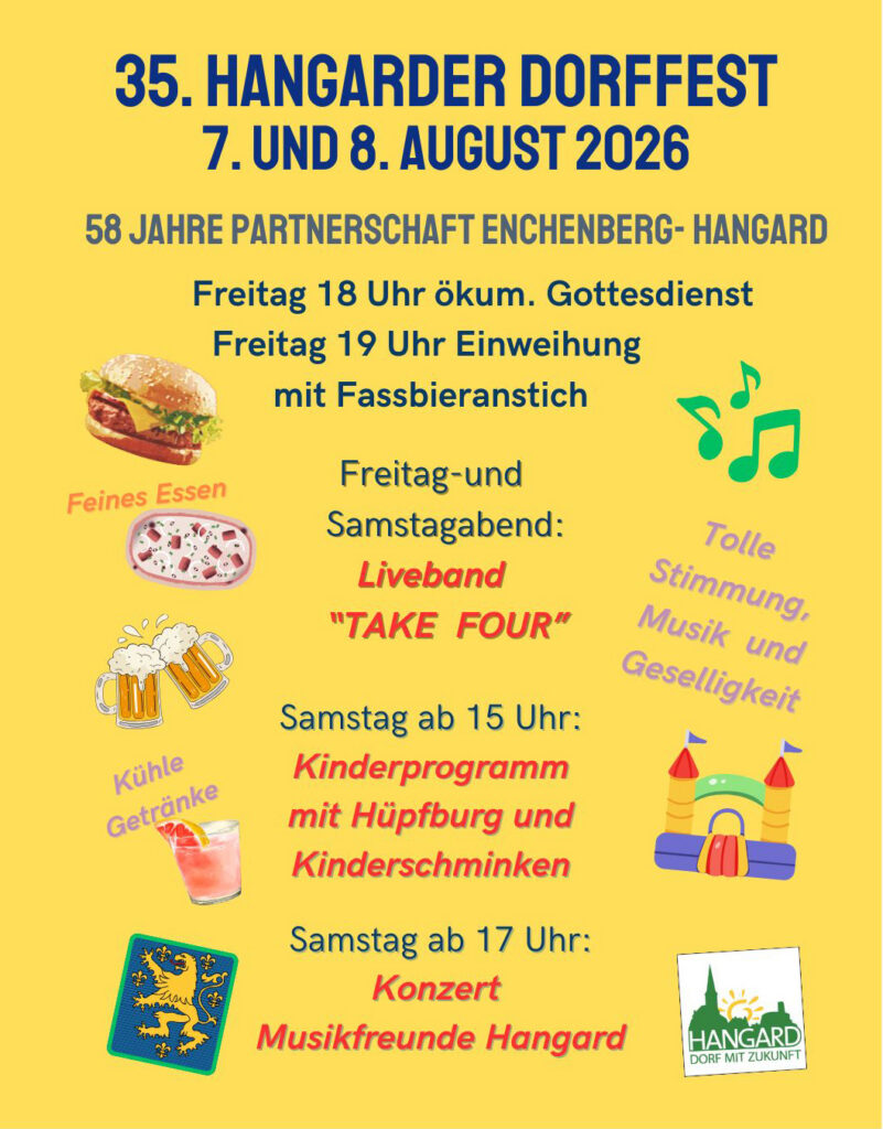 Dorffest Hangard am 7. und 8. August